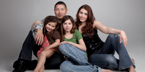 Blended Family - Happy Family of Four